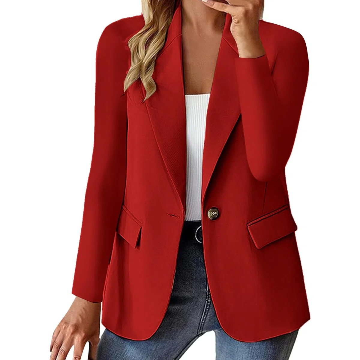 Genérico Blazer Casuales Mujer Manga Larga Solapa Ligeros Botones Chaqueta Negra Mujer Blazer De Tallas Grandes Para Elegante Para Vestidos Y Pantalones Chaqueta De Manga Larga Corte Delgado Trabajo