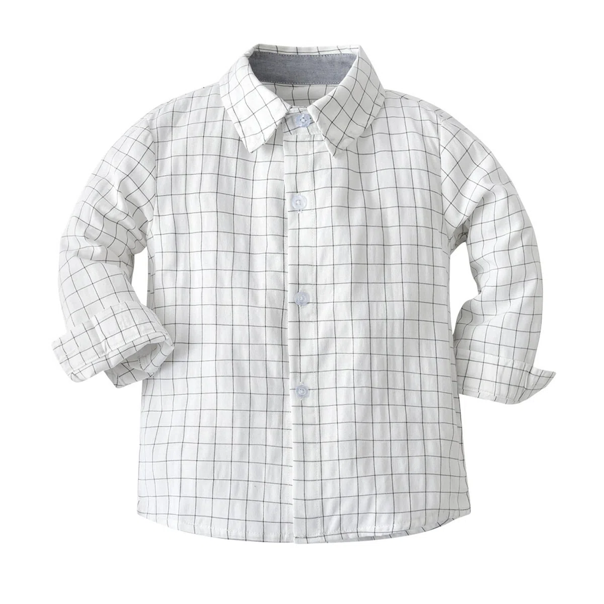 Camisas de manga larga a cuadros para niños, camisas clásicas a cuadros con botones, cómodas, para la escuela, camisa informal y suave