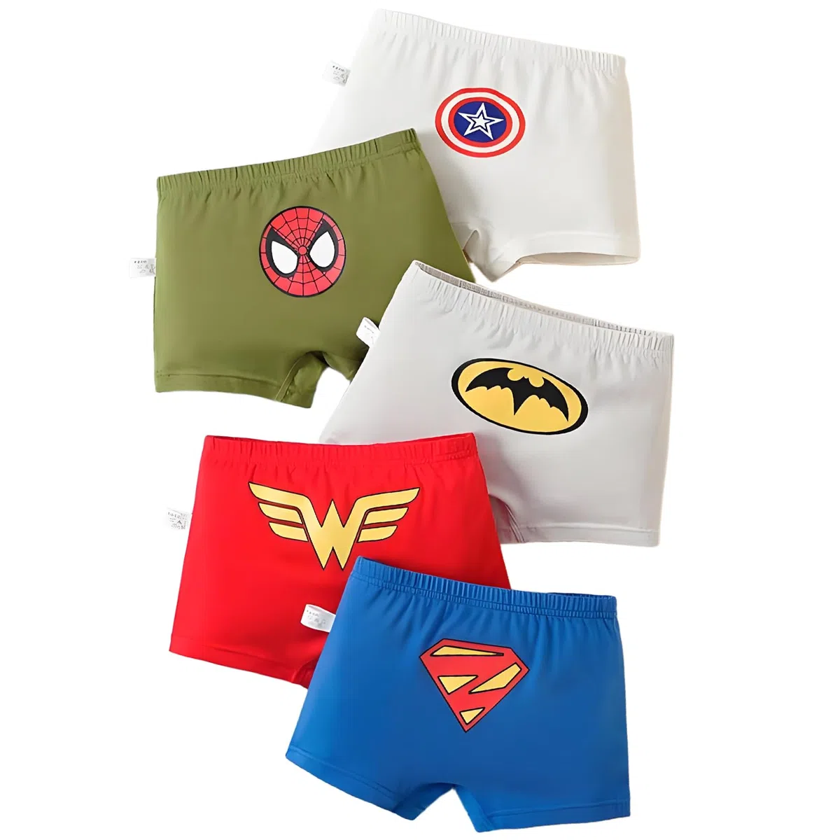 Pack de 5 Calzoncillos Tipo bóxer para niños, Transpirables y Suaves