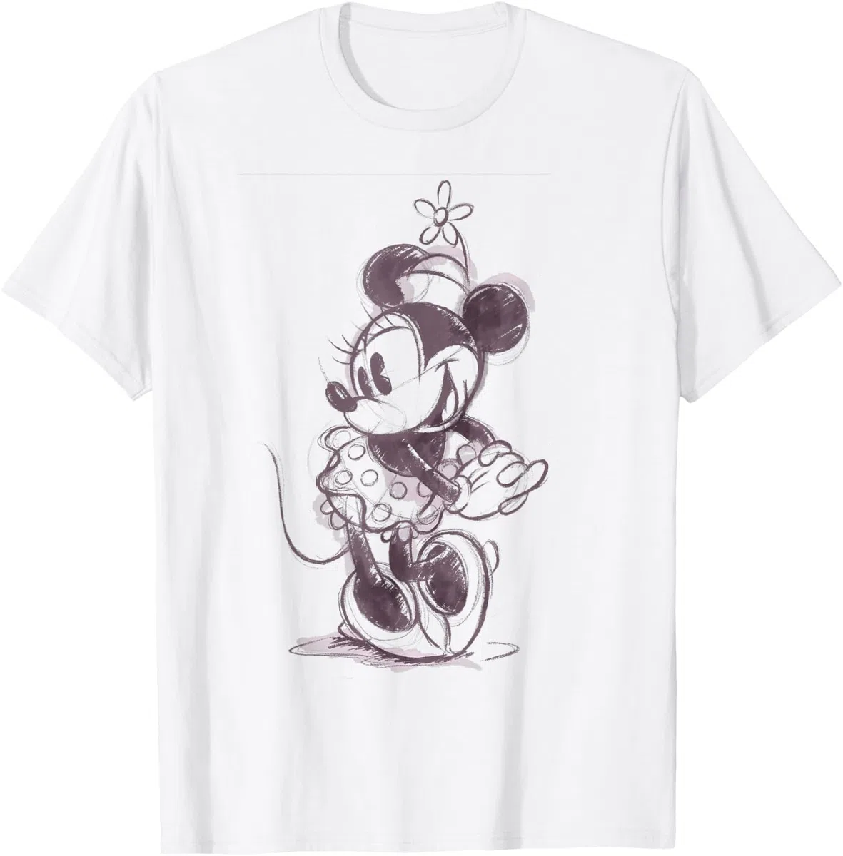 Disney Mickey And Friends Minnie Mouse Sketch Portrait Camiseta
