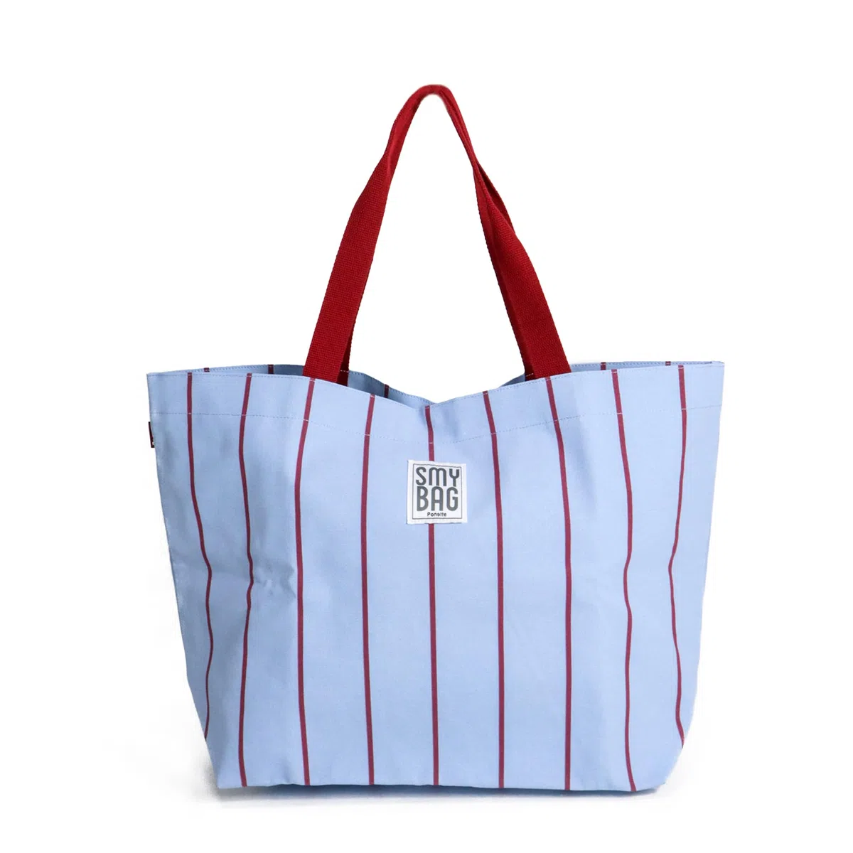 Ponette Bolsa de Playa Mujer Mallorca – Bolso Playa familiar con Bolsillo Interior y Clip de Cierre – Shopper Verano a Rayas – Bolsa Piscina, Viaje y Gimnasio – 60 x 45 x 19 cm – Marca Española