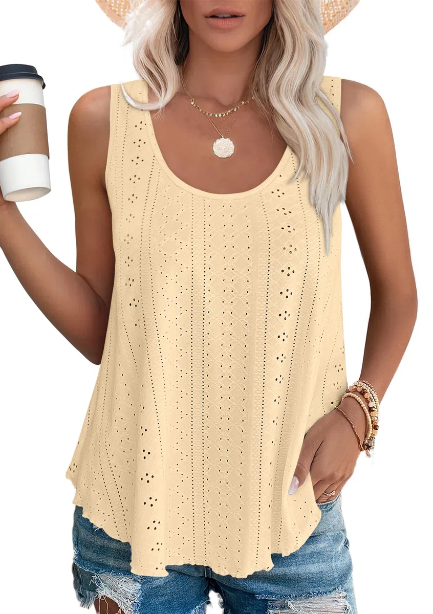 DUOEASE Moda Camiseta Sin Mangas Mujer Color sólido Cuello Crew Camisetas Manga Corta Elegant Camisetas de Camisola