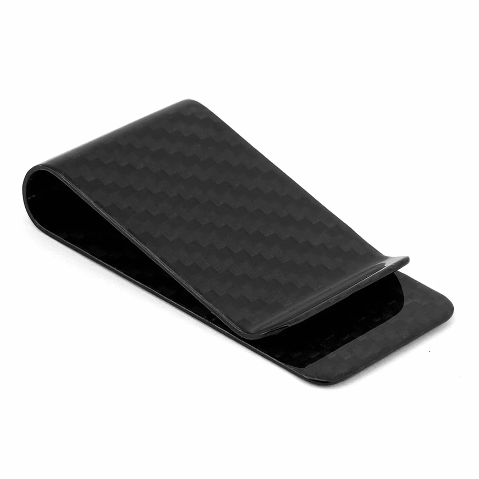 Walfront Tarjeta de crédito Abrazadera Dinero Clip Titular Ultraligero Fibra de Carbono Dinero Clip Tarjetas de Crédito Abrazadera Monedero