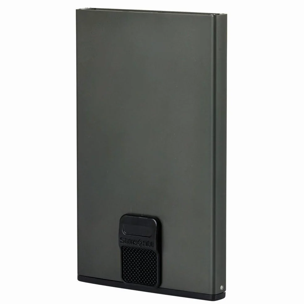 Samsonite ALU Fit, Tarjeta de Crédito de Aluminio con Protección RFID Y NFC, Billetera Inteligente, Espacio para hasta 6 Tarjetas, 10,2 cm, Antracita