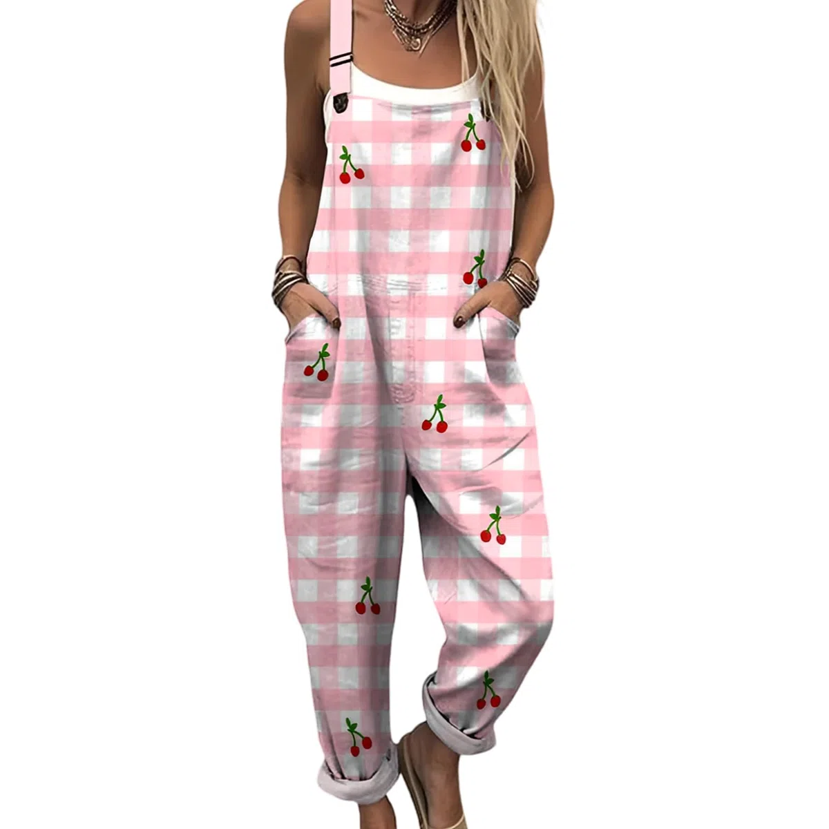 ENEN Mono de Maternidad para Mujer, Lino de Bambú Peto de Maternidad Cómodo Casual Elegante Maternity Jumpsuit Pantalones Premama Embarazada, Holgados Pantalones