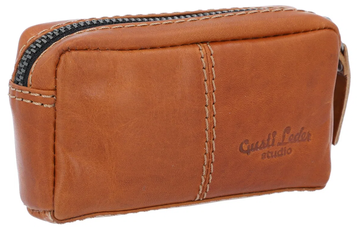 Gusti - Funda para llaves de cuero para hombre y mujer