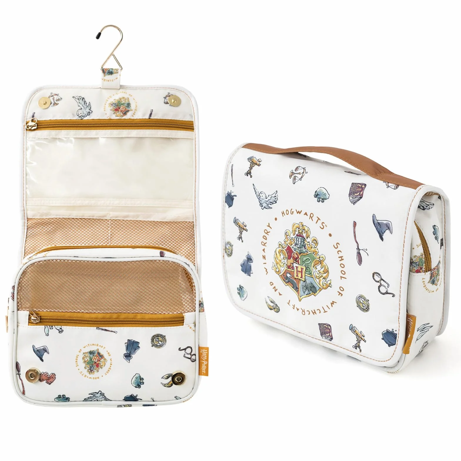 Neceser Harry Potter de Viaje Colgante - Bolsa de Aseo con Compartimentos para Organizar Maquillaje o Neceser niño Aseo Colegio Impermeable │ Harry Potter Regalos Merchandising