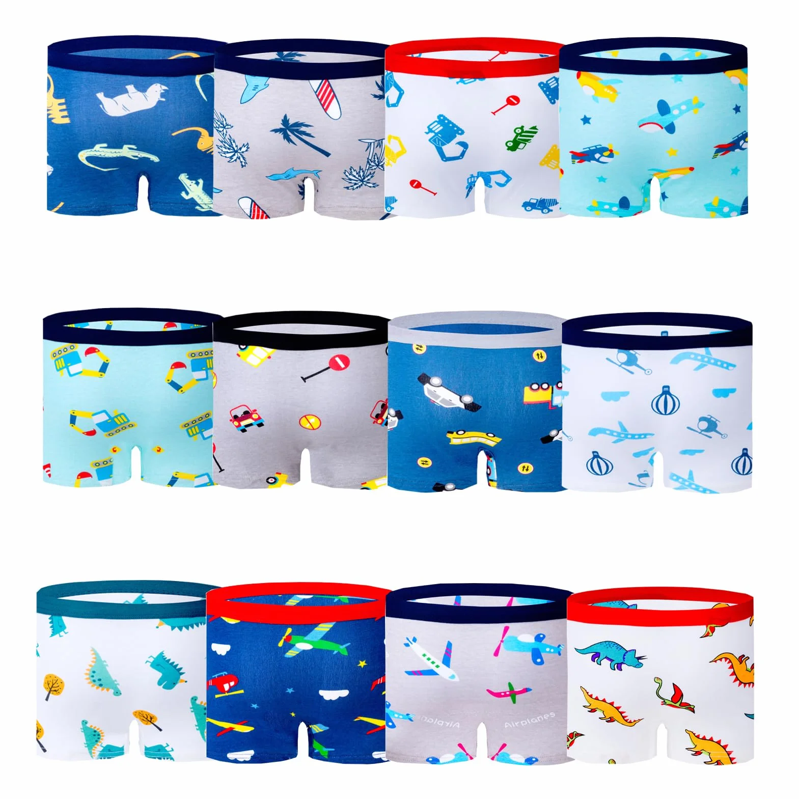 JackLoveBriefs Calzoncillos niño de algodón 2-10 años (Pack de 10)