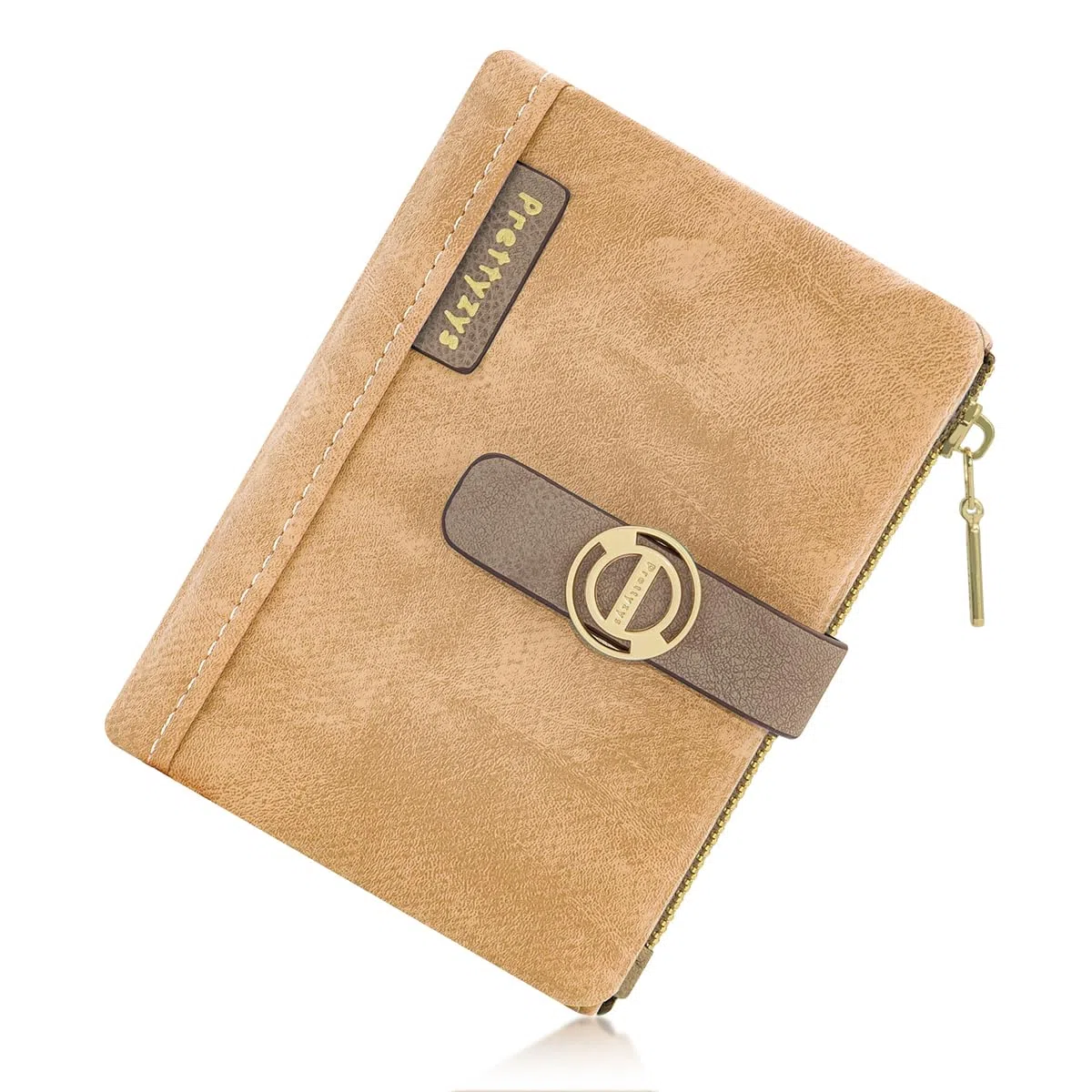 Monedero de Cuero PU para Mujer - Cartera Pequeña Formato Corto con Cremallera, 7 Ranuras para Tarjetas y Bolsillo