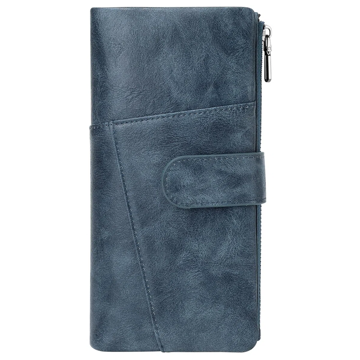 Monedero Cartera Mujer Grande, Billetera para Mujer con RFID Bloqueo, Cartera de Piel PU, Monedero con Doble Cremallera, Monedero de Gran Capacidad, 23 Compartimentos para Tarjetas
