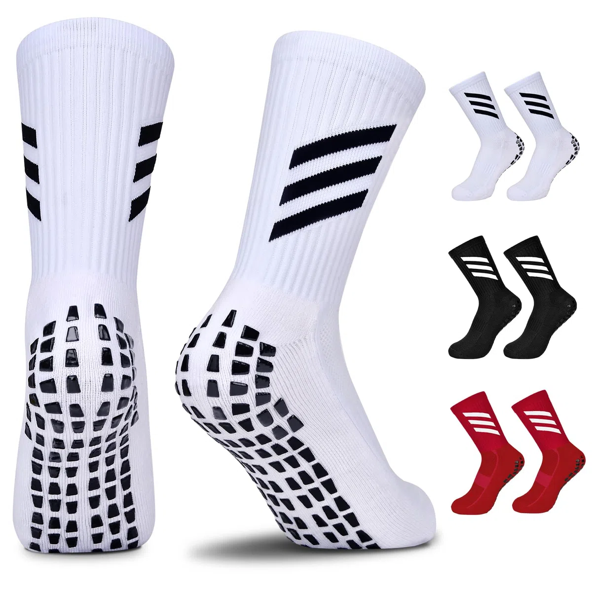 Calcetines Futbol Niño Medias Fútbol Niño Calcetines Futbol Antideslizantes Niños Calcetines Deporte Transpirables para Baloncesto Rugby Tenis de 6-12 Años