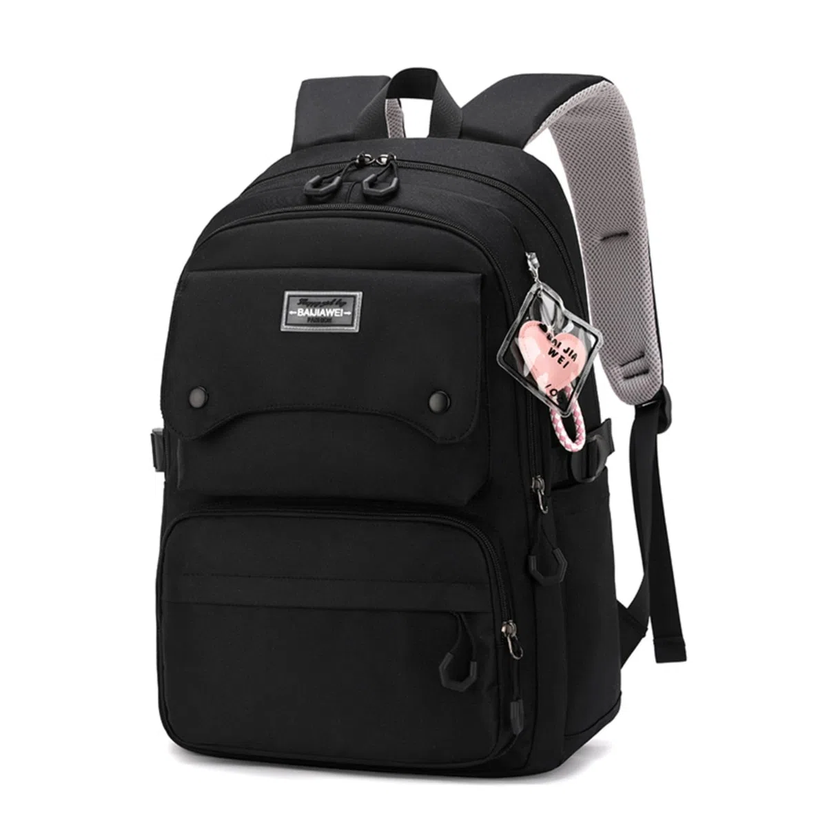 Aucuu Mochilas Escolares Adolescentes, Mochila Casual Niña Niño, Mochilas Colegio Adolescentes, Mochila de Instituto Chica, Multi-Bolsillo Bolsa, Backpack, para Instituto/Trabajo/Viaje -Negro